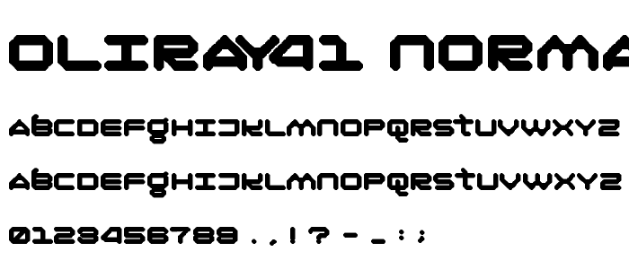 Oliray41 Normal font